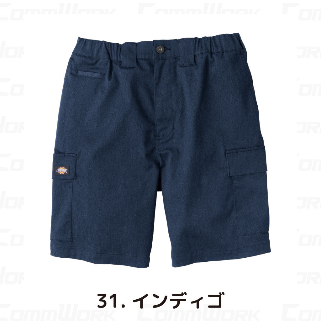ディッキーズ D-2876 T/Cストレッチ ショートカーゴパンツ ウエストゴム ドローコード ストレッチ ミリタリー収納 Dickies コーコス