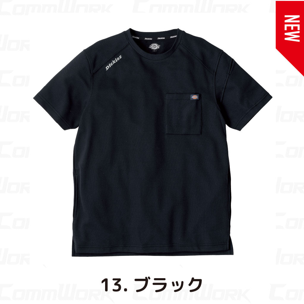 ディッキーズ D-6017 T/C 鬼鹿の子 半袖Tシャツ 接触冷感 高通気 UVカット 消臭 サイドポケット付 Dickies コーコス