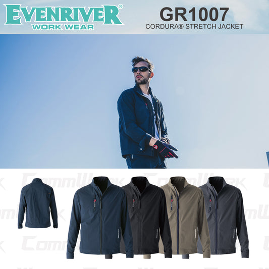 イーブンリバー GR1007 コーデュラストレッチジャケット  CORDURA 高耐久 接触冷感 超軽量 全方向ストレッチ 作業服 EVENRIVER