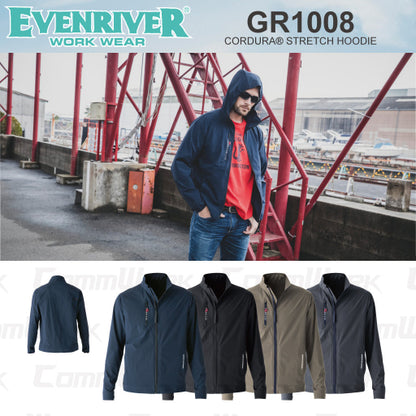 イーブンリバー GR1008 コーデュラストレッチパーカー CORDURA 高耐久 接触冷感 超軽量 全方向ストレッチ 作業服 EVENRIVER