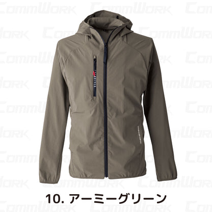 イーブンリバー GR1008 コーデュラストレッチパーカー CORDURA 高耐久 接触冷感 超軽量 全方向ストレッチ 作業服 EVENRIVER