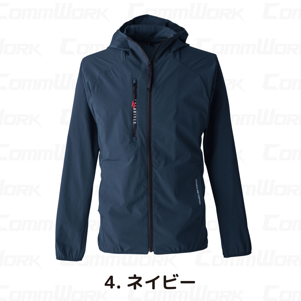 イーブンリバー GR1008 コーデュラストレッチパーカー CORDURA 高耐久 接触冷感 超軽量 全方向ストレッチ 作業服 EVENRIVER