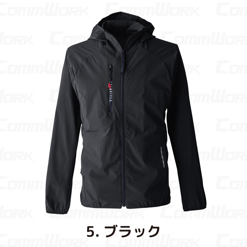 イーブンリバー GR1008 コーデュラストレッチパーカー CORDURA 高耐久 接触冷感 超軽量 全方向ストレッチ 作業服 EVENRIVER