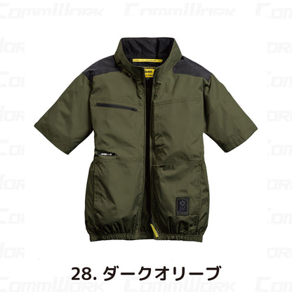 シンメン 05611 S-AIR サイドファンショートジャケット 半袖 トリプルアイスポケット搭載 着座対応 空調作業服