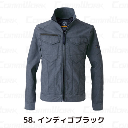 イーブンリバー US1807 ドライストレッチジャケット スリムフィット 肌面点接触 ドライな着心地 ストレッチ ワークジャケット 作業服 EVENRIVER